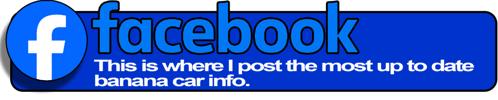 A graphic for the big banana car Facebook page link.
